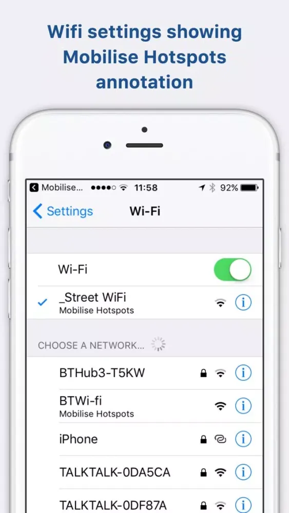 Zrzuty ekranu Mobilise Hotspots