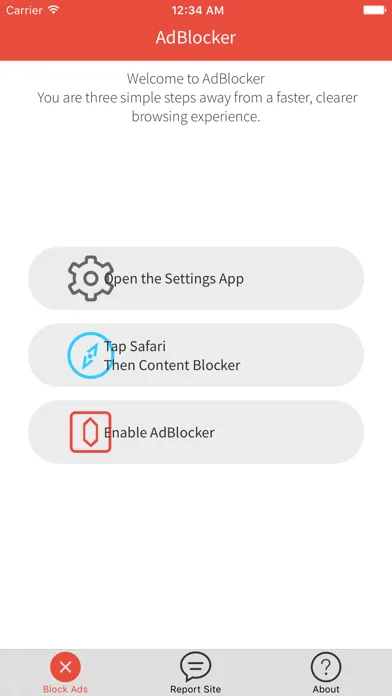 Скриншоты AdBlocker - block all known ad networks and experience a faster web browsing