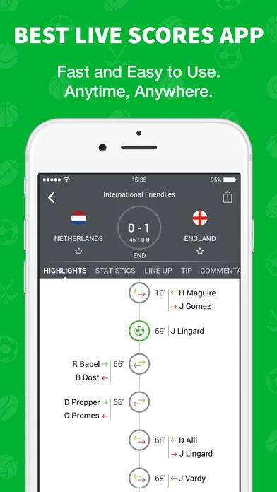 Captures d'écran de Skores - Live Scores & Results