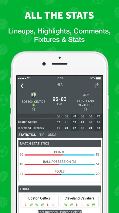 Captures d'écran de Skores - Live Scores & Results