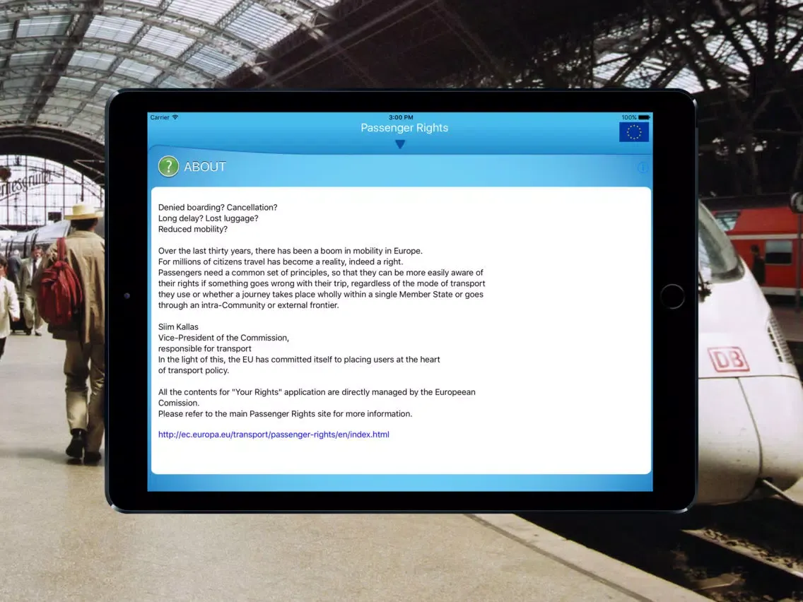 Passenger rights for iPad iPad  স্ক্রিনশট