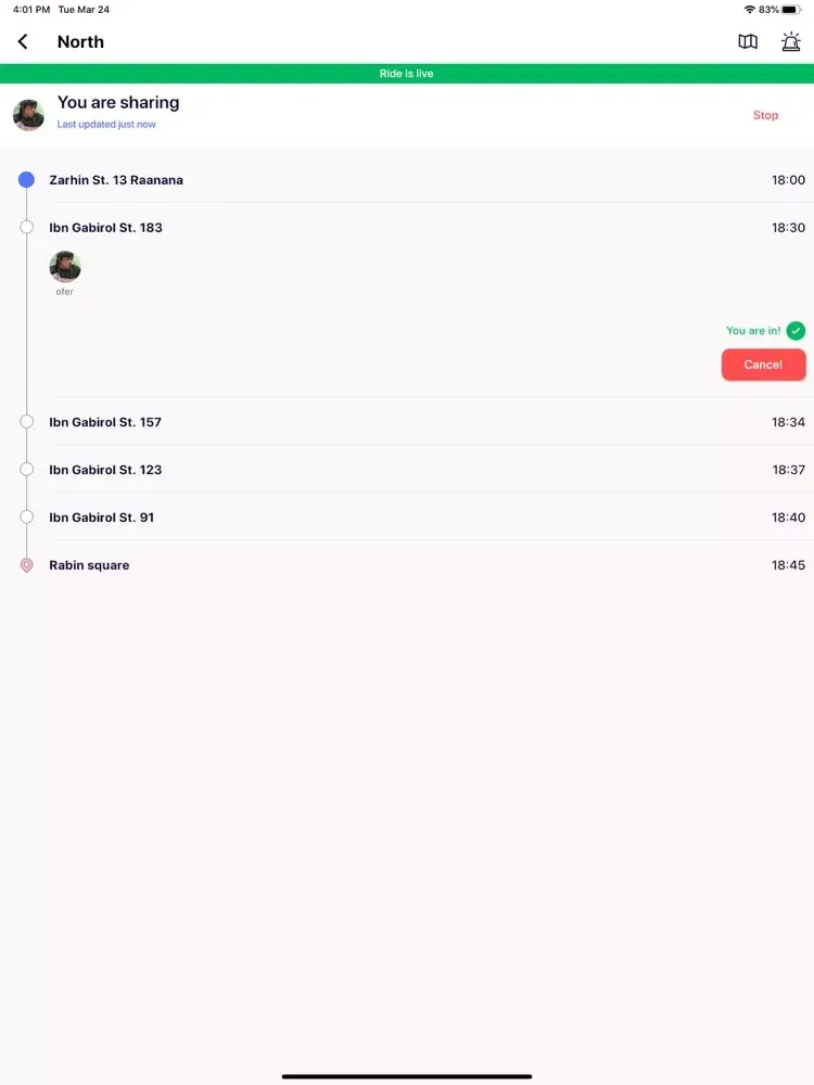 Capturas de pantalla de Shuttlin' Driver app iPad 