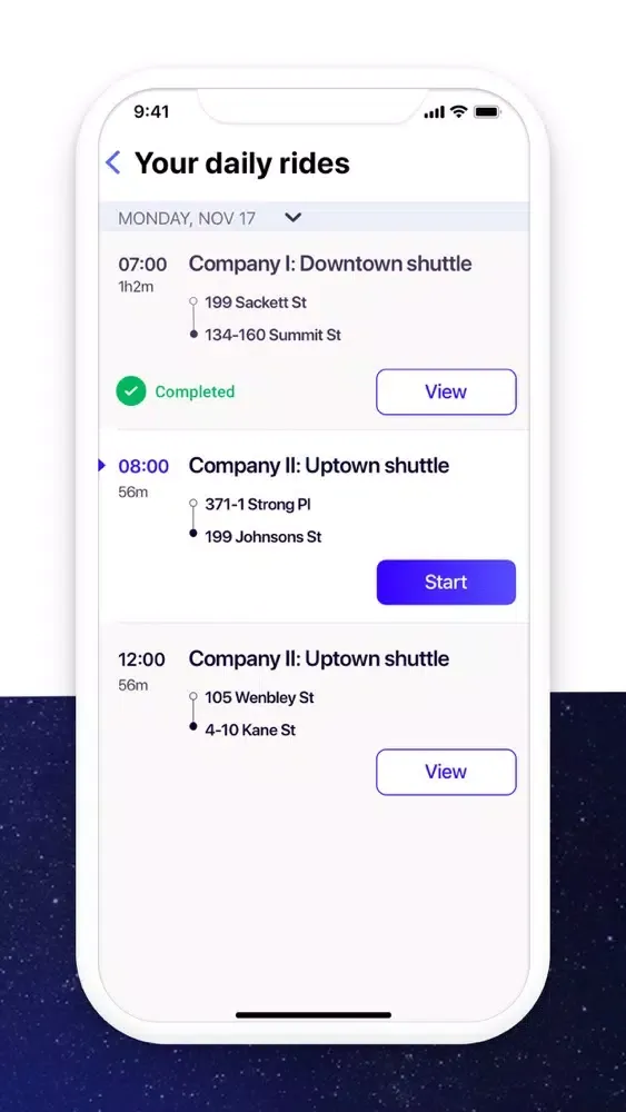 Capturas de pantalla de Shuttlin' Driver app