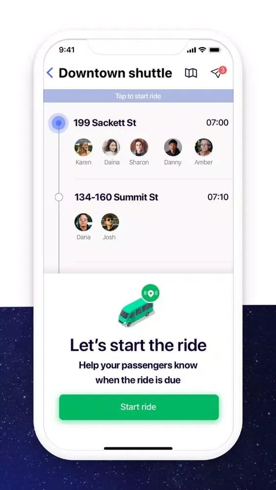 Capturas de pantalla de Shuttlin' Driver app