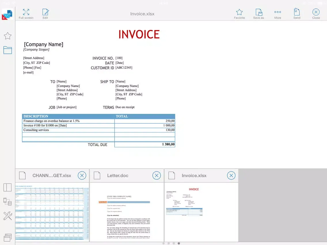 Tangkapan skrin WorksPad for Good iPad 