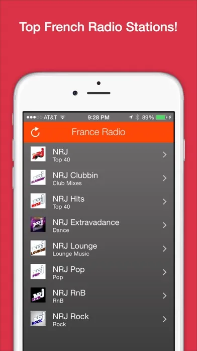 Ảnh chụp màn hình của France Radios - Top French FM stations