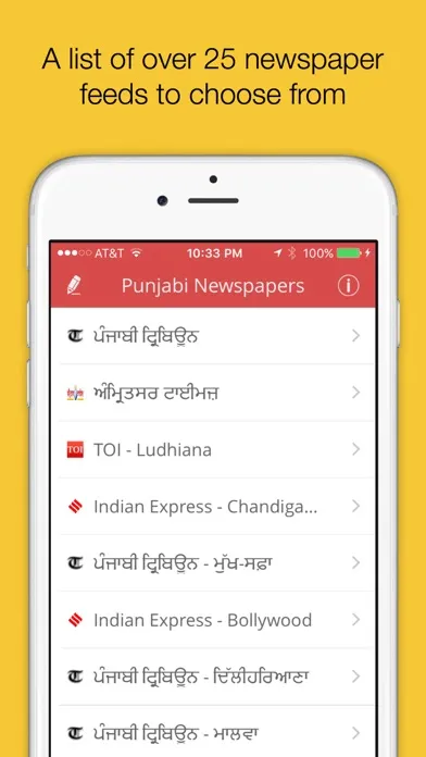Ảnh chụp màn hình của Punjabi News - Top News in Punjabi, English, and Hindi