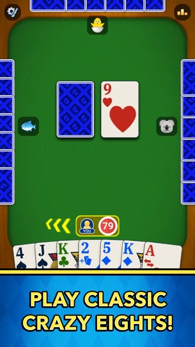 Ảnh chụp màn hình của Crazy Eights: Card Games