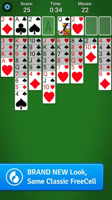 Zrzuty ekranu FreeCell Solitaire Card Game