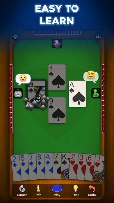 Zrzuty ekranu Hearts: Card Game