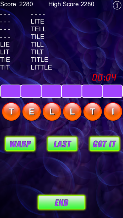 Word Warp - A Word Puzzle Game スクリーンショット