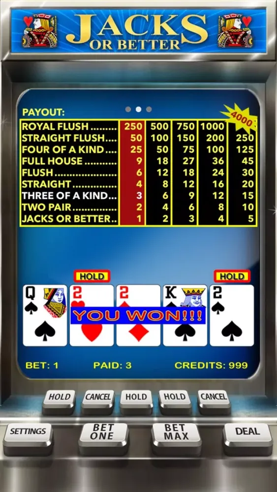 Video Poker Casino - Card Game سکرین شاٹس