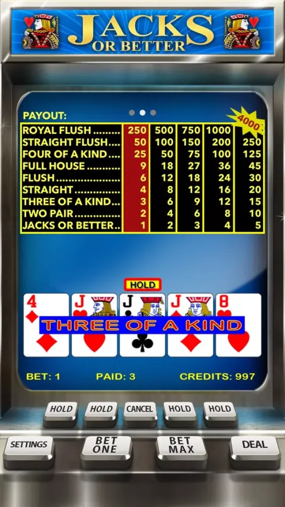 Video Poker Casino - Card Game سکرین شاٹس