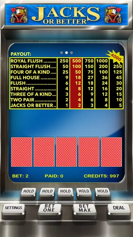 Video Poker Casino - Card Game سکرین شاٹس