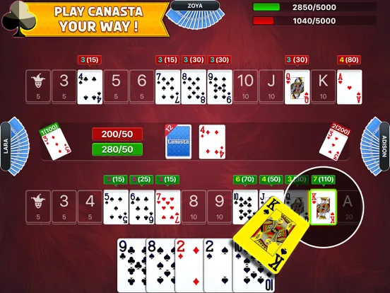 Canasta - Fun Classic Cardgame iPad 应用截图