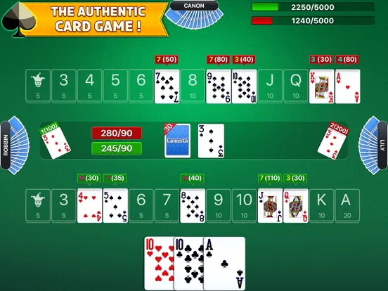 Canasta - Fun Classic Cardgame iPad 应用截图