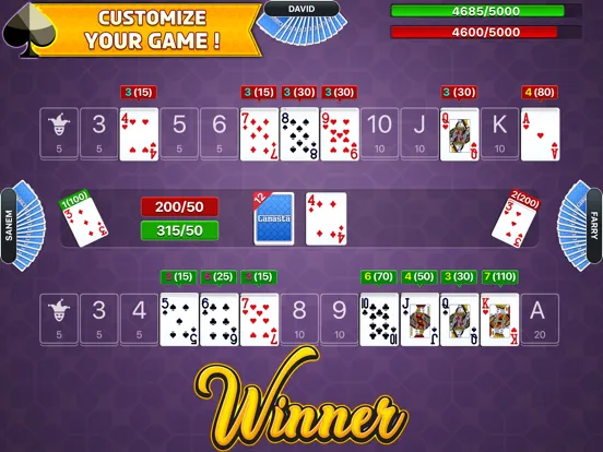 Canasta - Fun Classic Cardgame iPad 应用截图