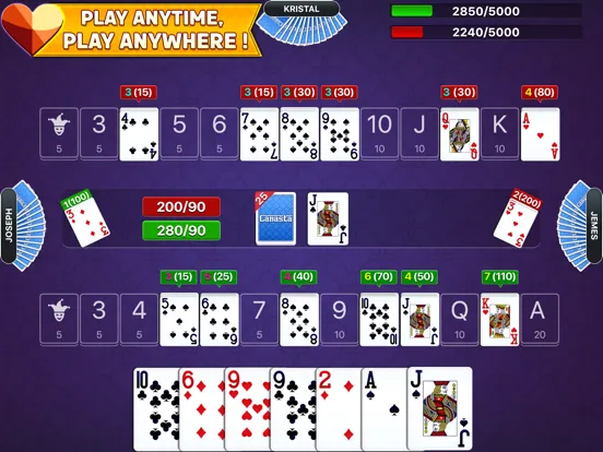 Canasta - Fun Classic Cardgame iPad 应用截图