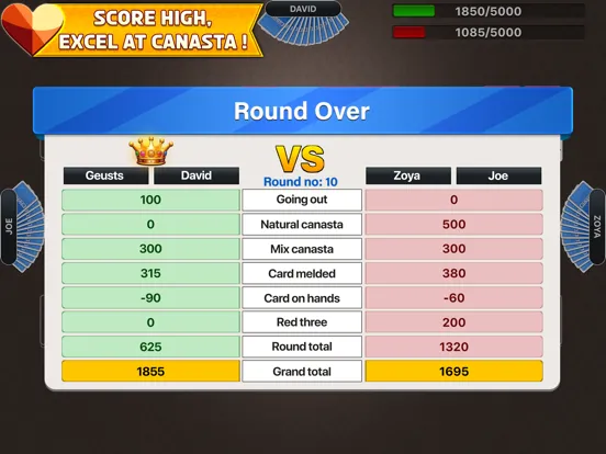 Canasta - Fun Classic Cardgame iPad 应用截图