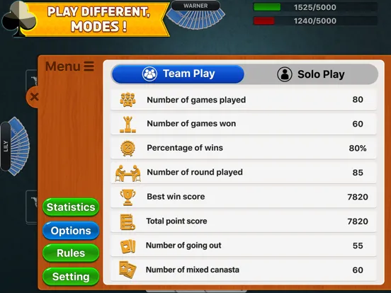 Canasta - Fun Classic Cardgame iPad 应用截图