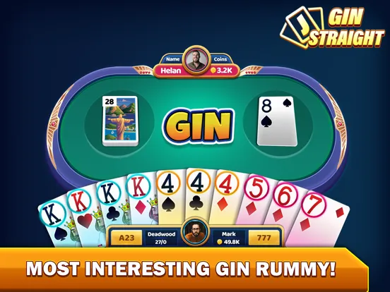 Tangkapan skrin Gin Rummy - Offline Card Game iPad 