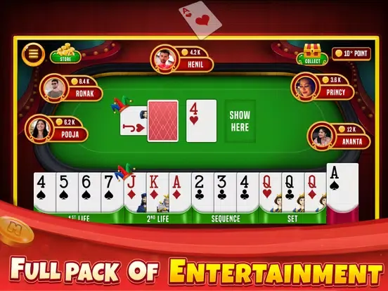 Capturas de tela do Indian Rummy Offline Card Game iPad 