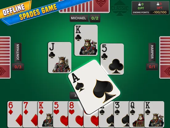 Screenshot di Spades - Offline Card Game iPad 