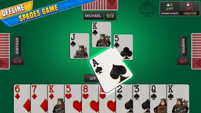 Screenshot di Spades - Offline Card Game