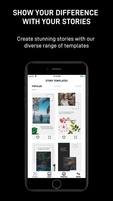 Tangkapan layar Lavila - Post & Story Editor