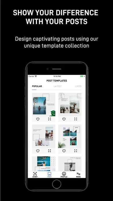Tangkapan layar Lavila - Post & Story Editor