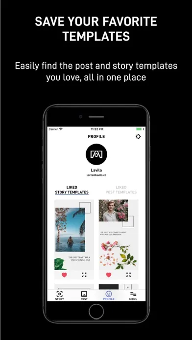 Tangkapan layar Lavila - Post & Story Editor