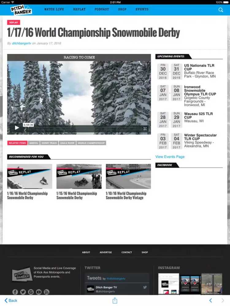 Ditch Banger TV iPad 应用截图