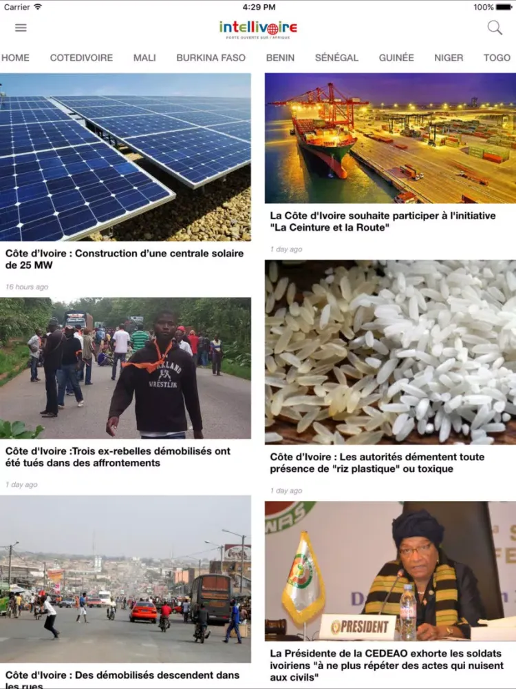 Capturas de pantalla de Intellivoire Actualités Afrique-Côte d'Ivoire iPad 