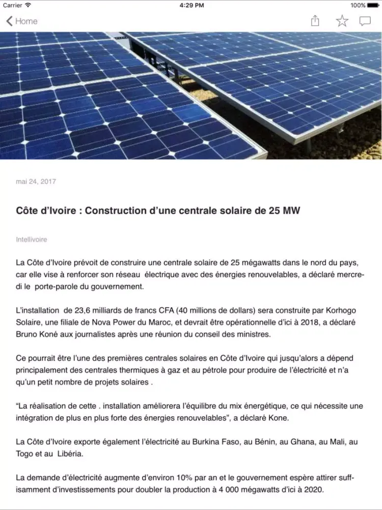 Capturas de pantalla de Intellivoire Actualités Afrique-Côte d'Ivoire iPad 