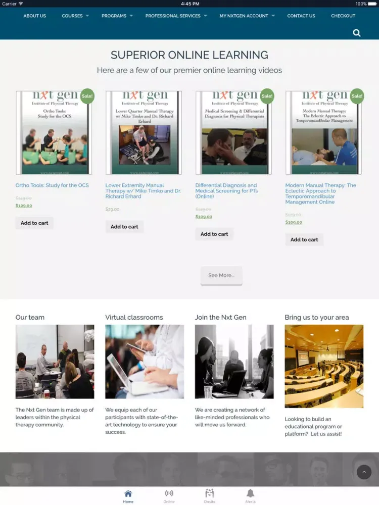 ภาพหน้าจอของ Nxt Gen PT iPad 
