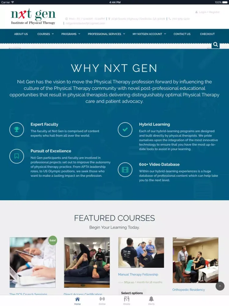 ภาพหน้าจอของ Nxt Gen PT iPad 