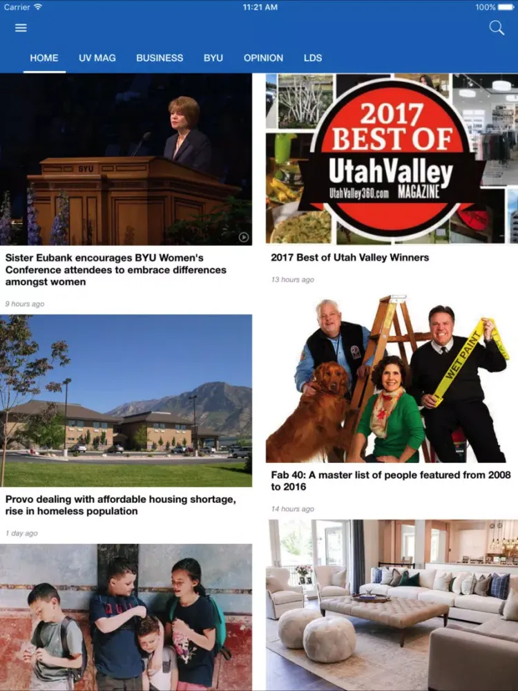 Utah Valley 360 iPad  스크린샷
