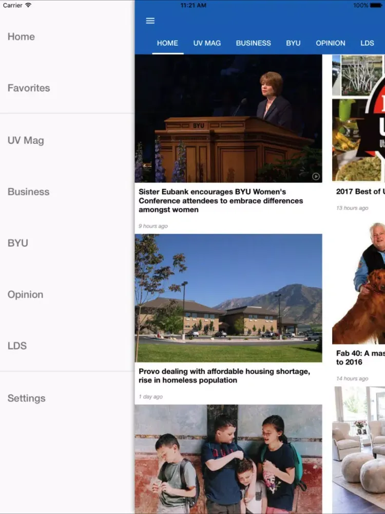 Utah Valley 360 iPad  스크린샷