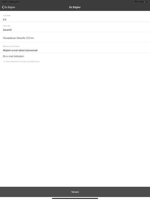 Ảnh chụp màn hình của FieldCo. Biges365 iPad 