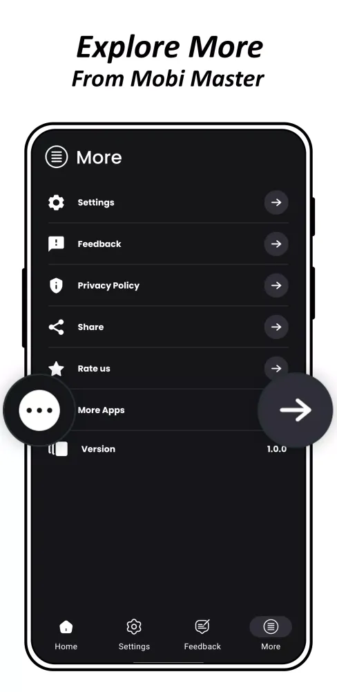 Tangkapan layar Dark Mode