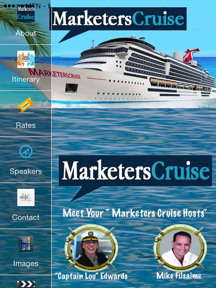 Tangkapan layar Marketers Cruise iPad 