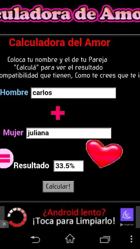 La calculadora del amor Screenshots