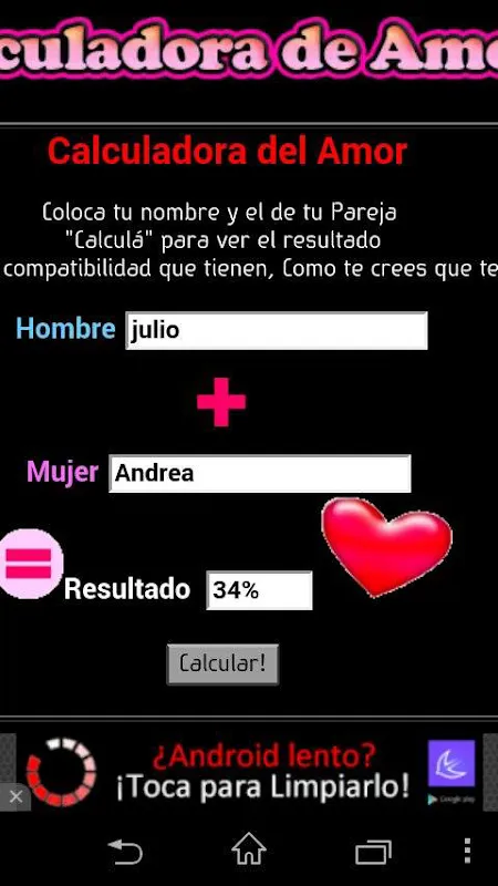 La calculadora del amor Screenshots