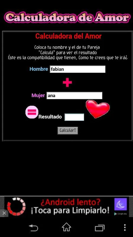 La calculadora del amor Screenshots