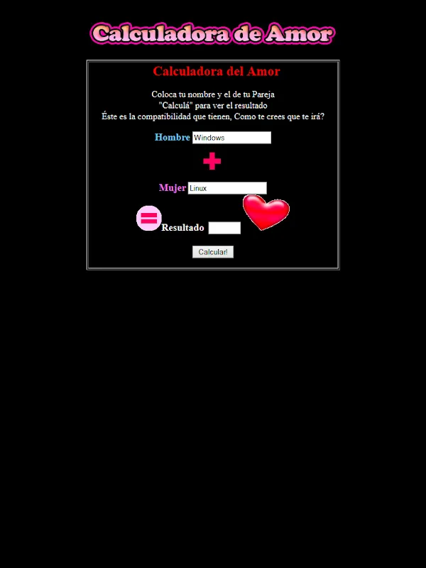 La calculadora del amor Screenshots