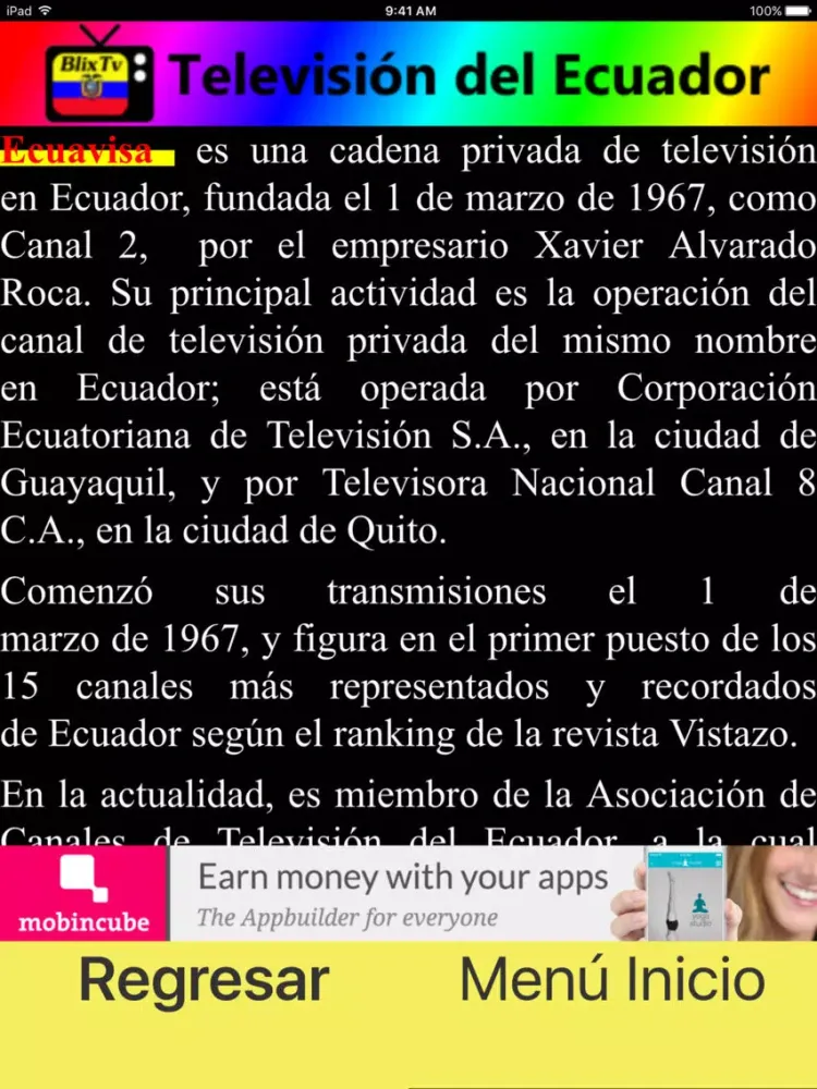 Captures d'écran de BlixTv - Televisión de Ecuador iPad 