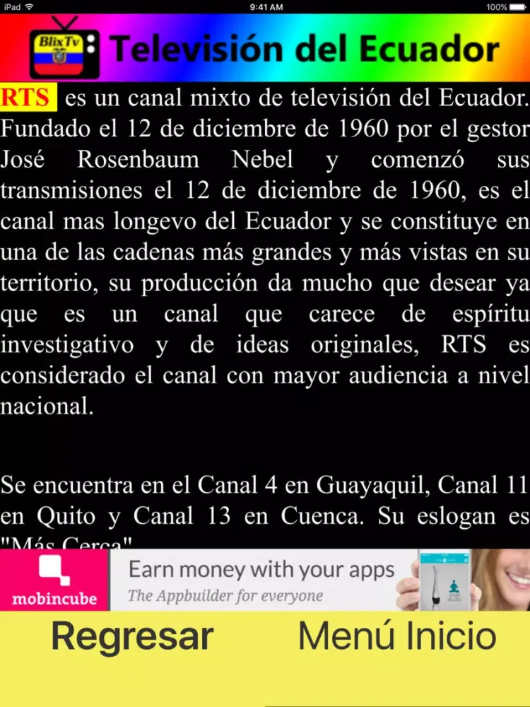 Captures d'écran de BlixTv - Televisión de Ecuador iPad 