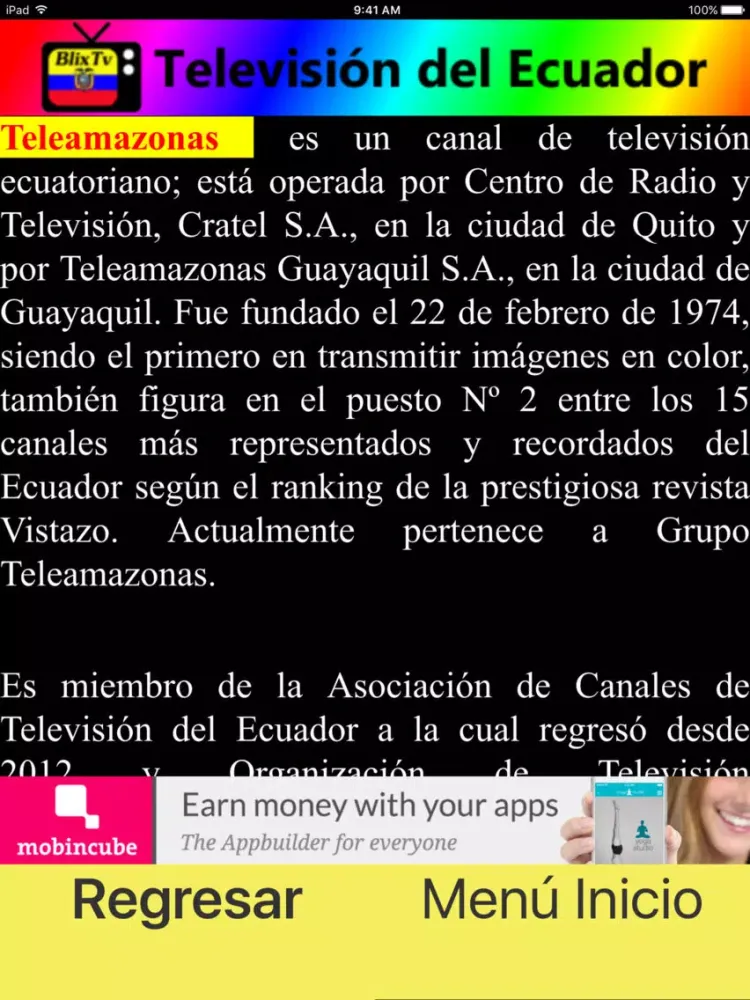 Captures d'écran de BlixTv - Televisión de Ecuador iPad 