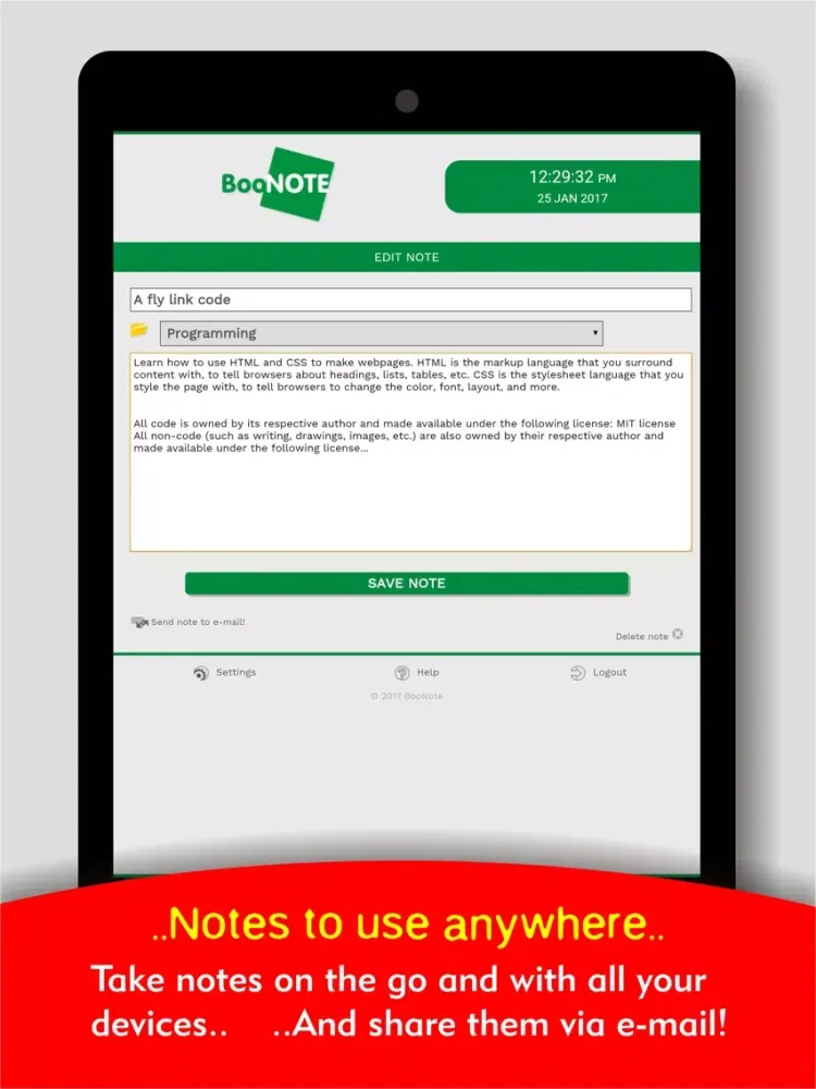 BooNote - PowerUp Browser iPad Screenshots