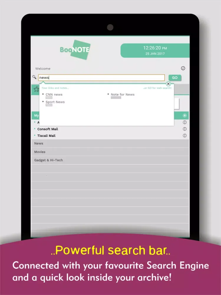 BooNote - PowerUp Browser iPad Screenshots
